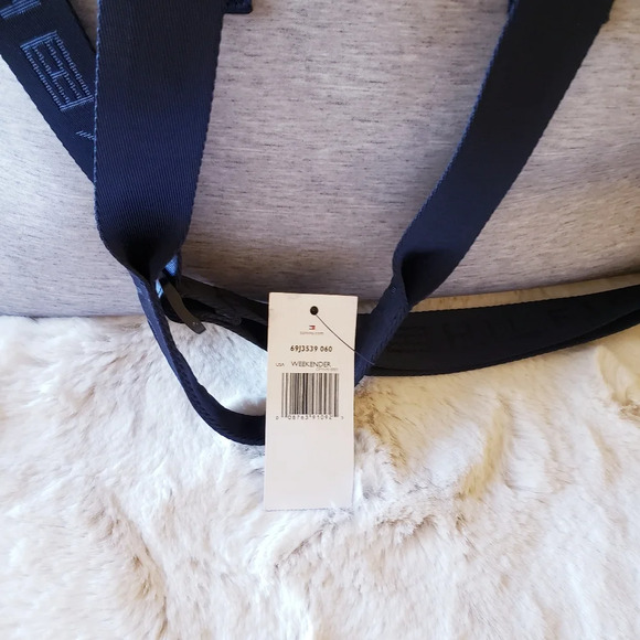 TOMMY HILFIGER WEEKENDER BAG COLOR GREY/ BLUE NEW - Picture 15 of 16